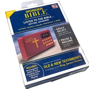 Wonder Bible KJV Audio Player Rechargeable New In Box As Seen On TV